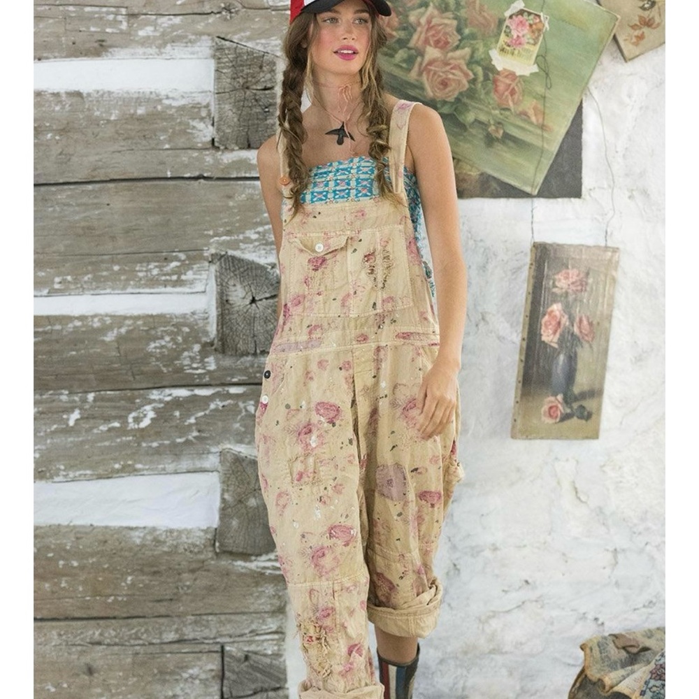 Magnolia Pearl Floral Beige Jumpsuit